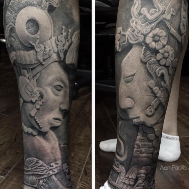 Aztec Tattoo by Alan Padilla