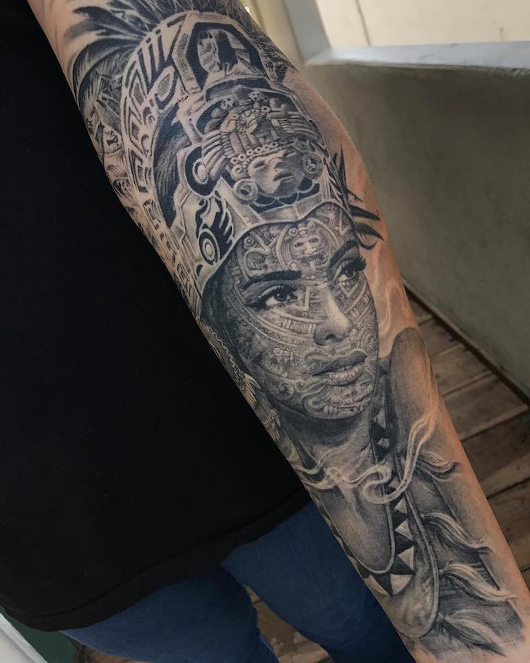 Aztec Tattoo by Allan Rivera