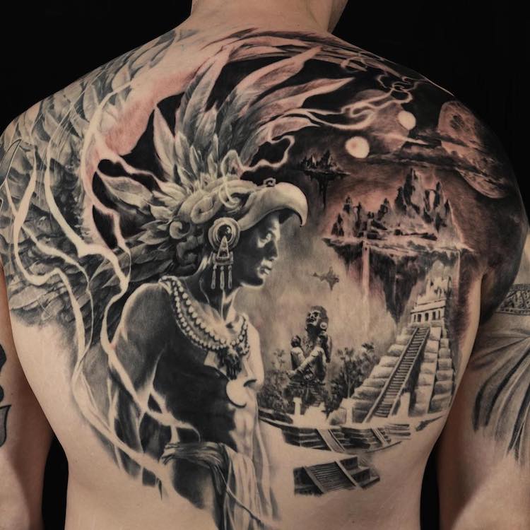 Aztec Tattoo by Carlos Torres