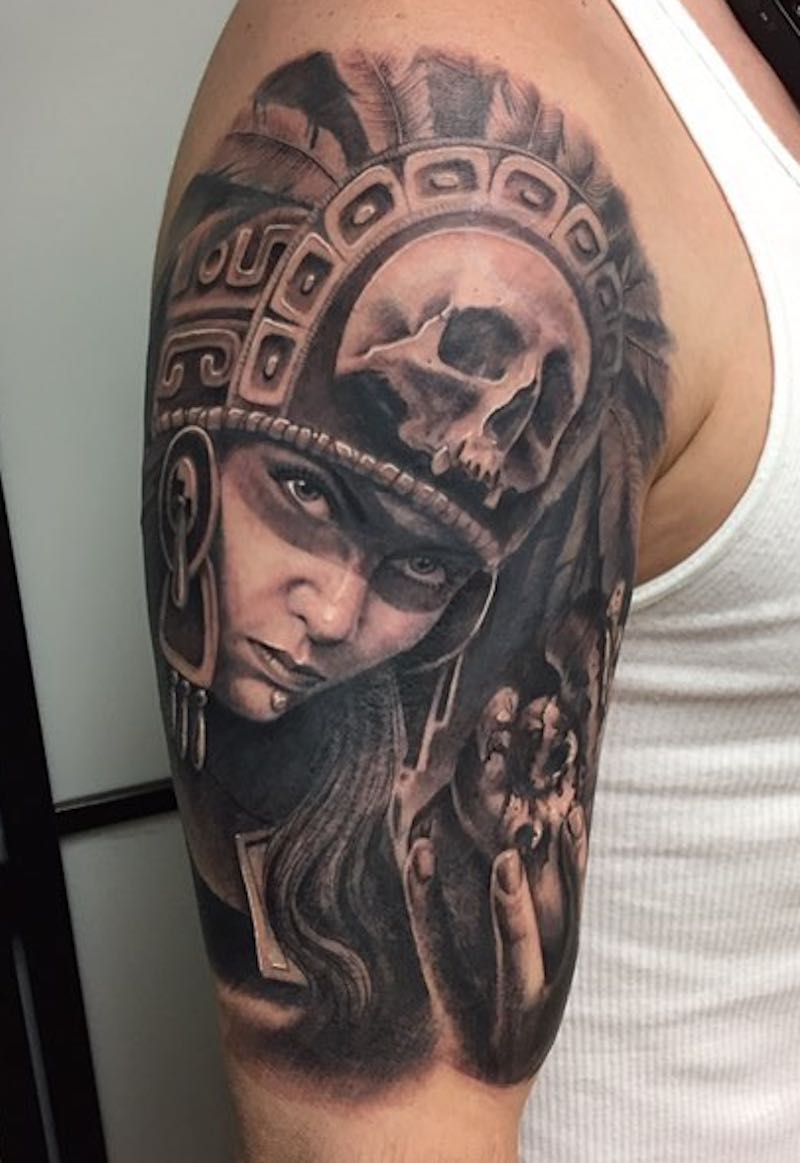 Aztec Tattoo by Chuy Espinoza