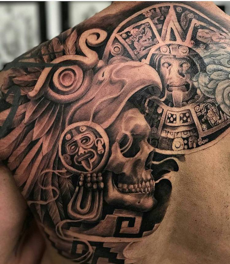 Aztec Tattoo by Rodrigo Molina