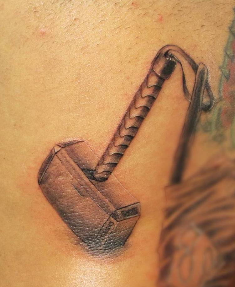 Thors Hammer Tattoo by Fillipe Baeza