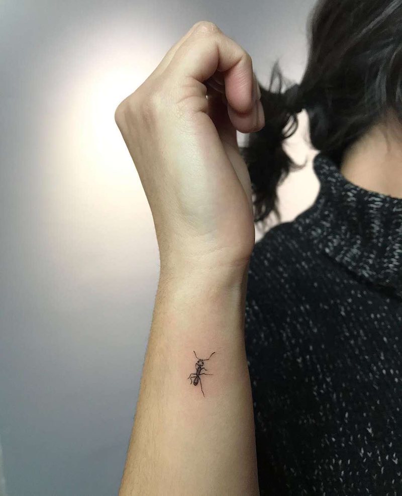 Ant Small Tattoo by Michelle Santana