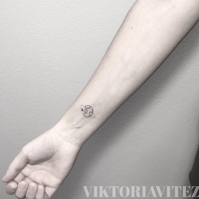 Around The World Tattoo by Viktoria Vitez