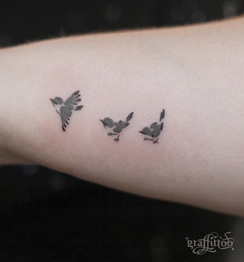 Bird Small Tattoo by Graffittoo