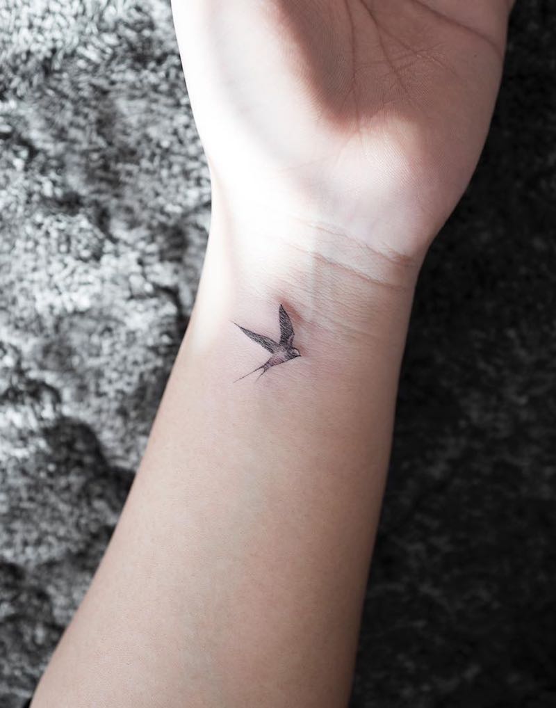 Bird Small Tattoo by Hongdam