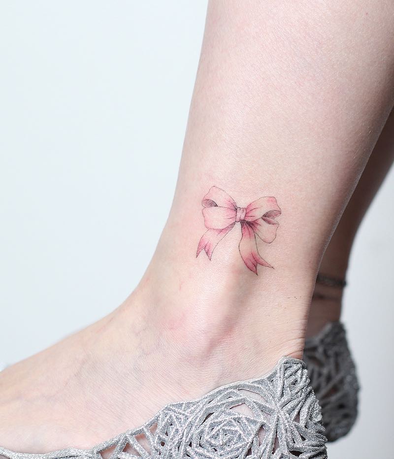 Bow Small Tattoo by Hello Tattoo Wing