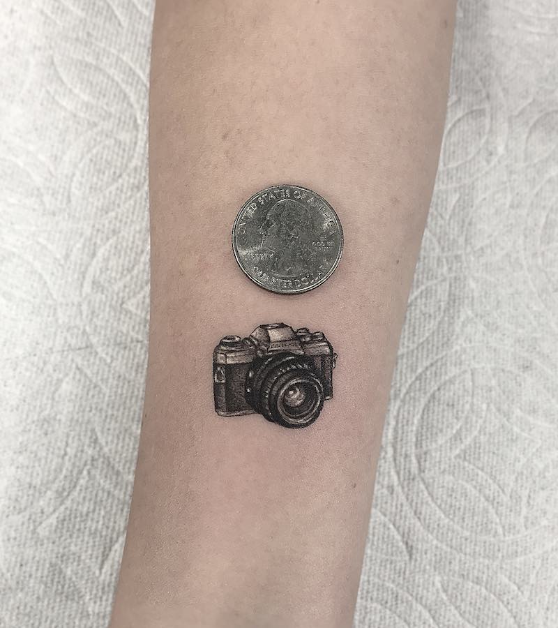 Camera Small Tattoo by Romeo Lacoste