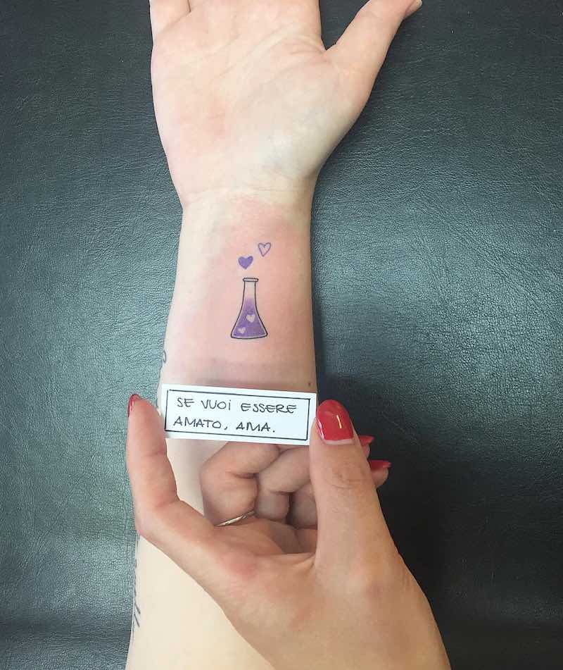 Flask Small Tattoo by Ferrarini Serena