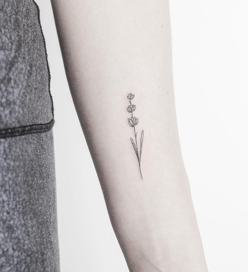 Flower Small Tattoo by Rachael Ainsworth