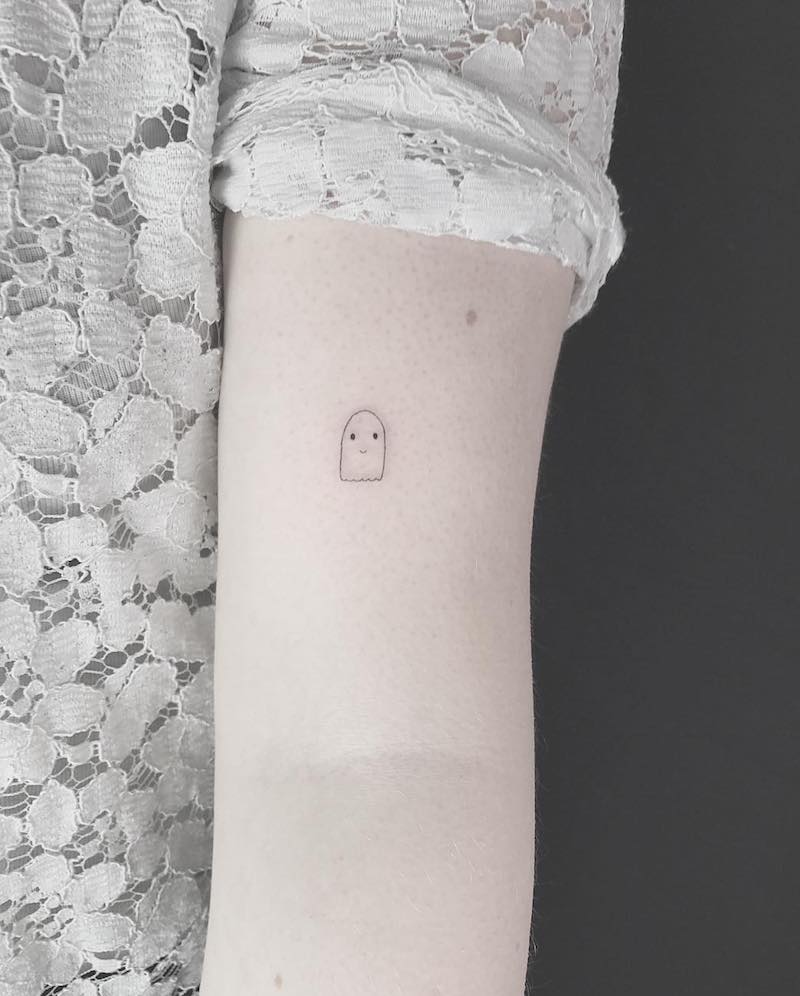 Ghost Small Tattoo by Joe Turner