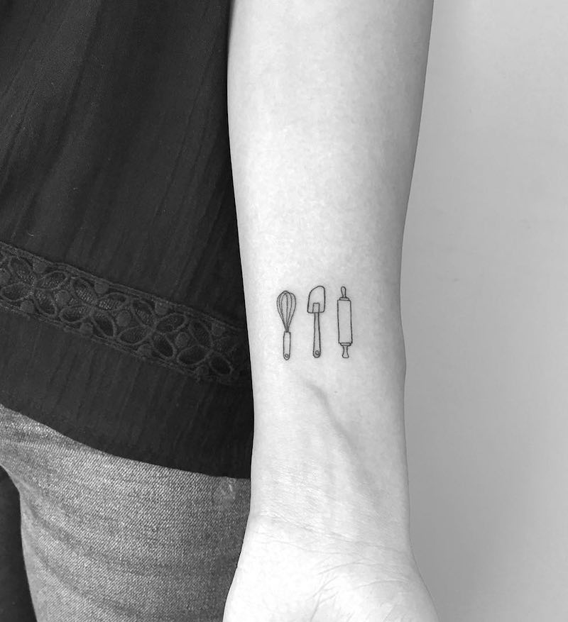 Kitchenware Small Simple Tattoo by Cagri Durmaz