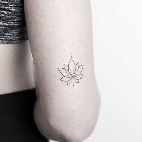 Lotus Small Tattoo by Rachael Ainsworth