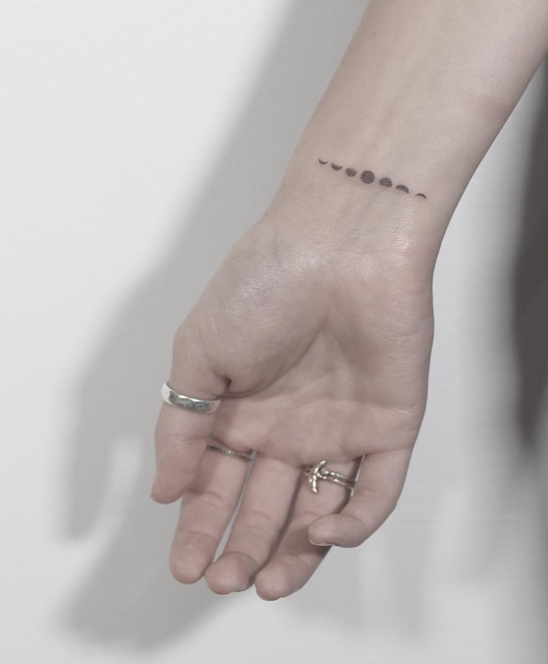 Moon Small Tattoo by Lindsay April