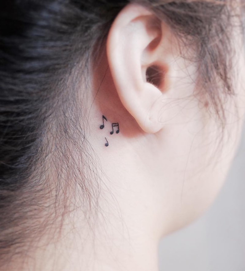 Music Notes Small Tattoo by Witty Button
