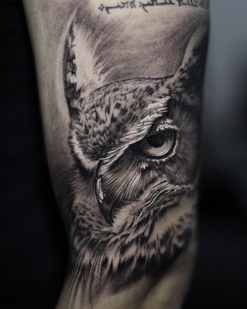 Owl Tattoo Stefano Alcantara