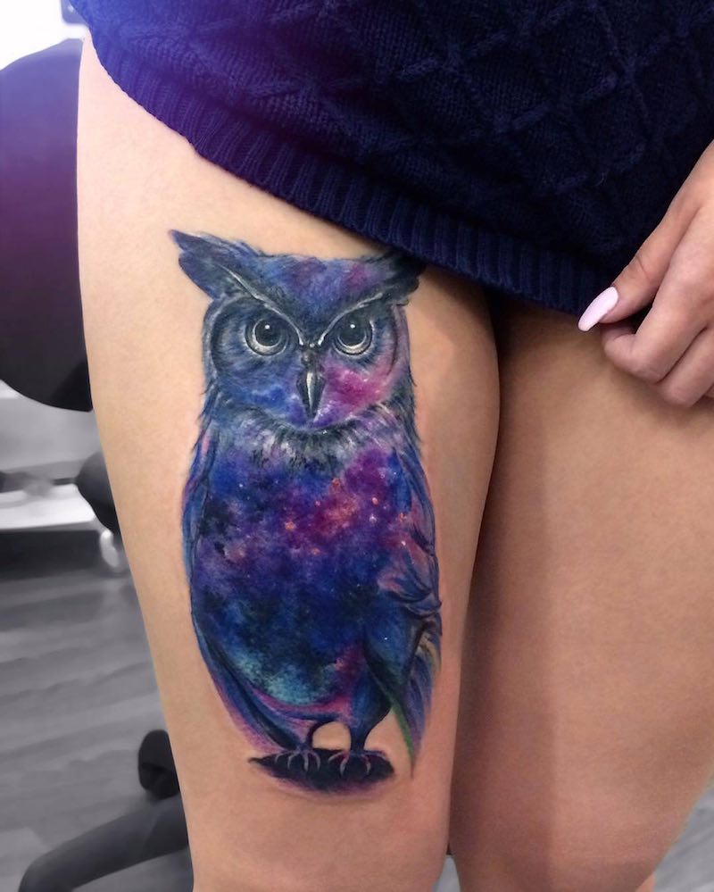 Owl Tattoo by Anna Yershova