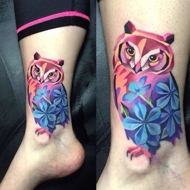 Owl Tattoo by Chase Tafoya