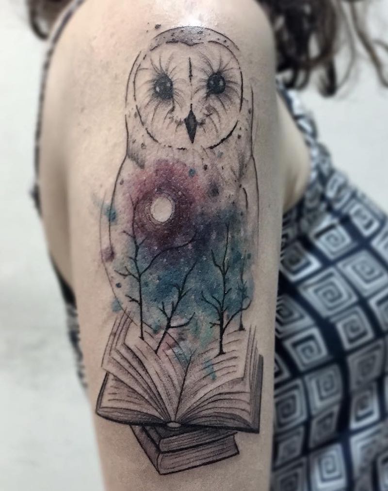 Owl Tattoo by Felipe Mello