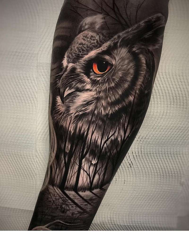 Owl Tattoo by Harrison Daniel
