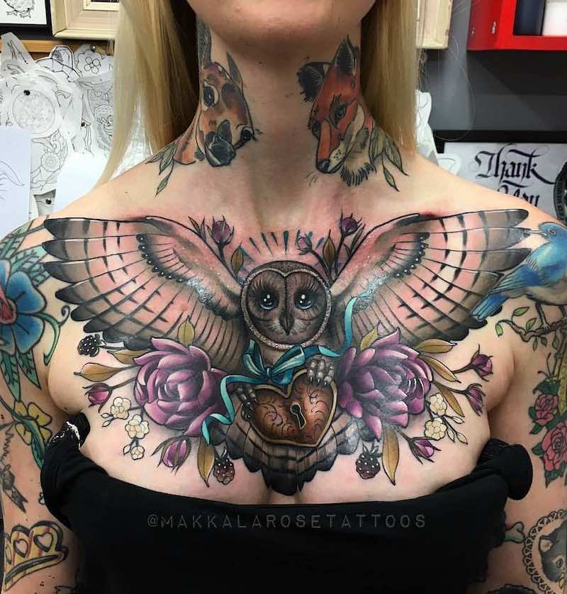 Owl Tattoo by Makkala Rose