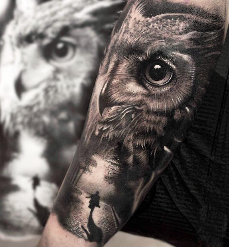 Owl Tattoo by Mumia