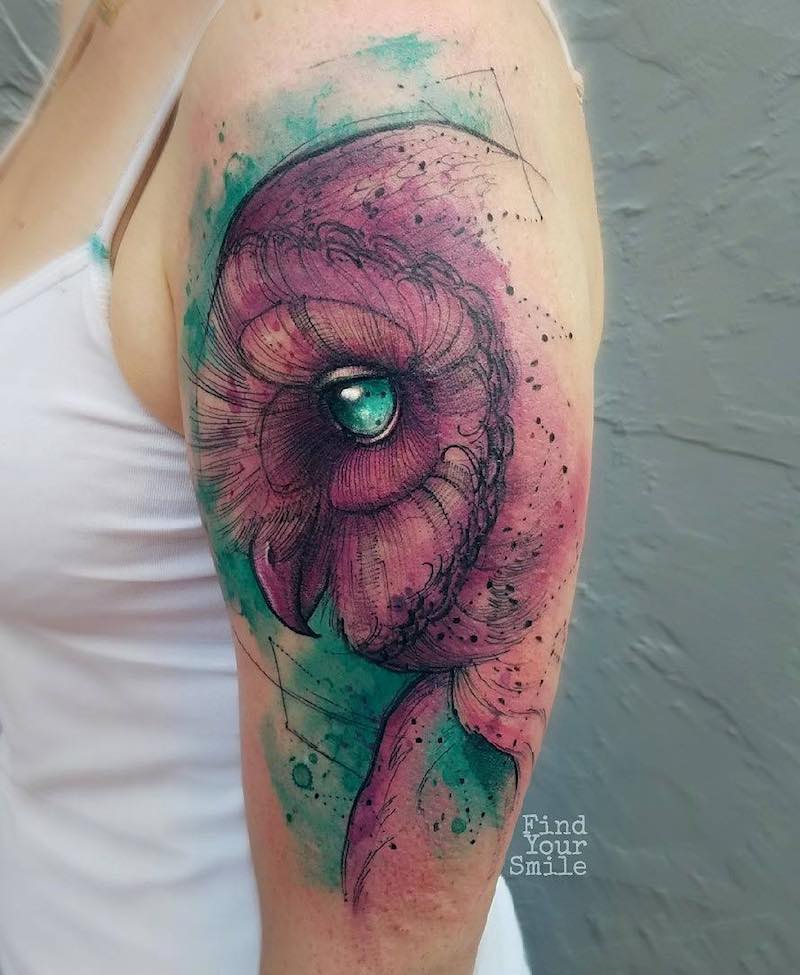 Owl Tattoo by Russell Van Schaick
