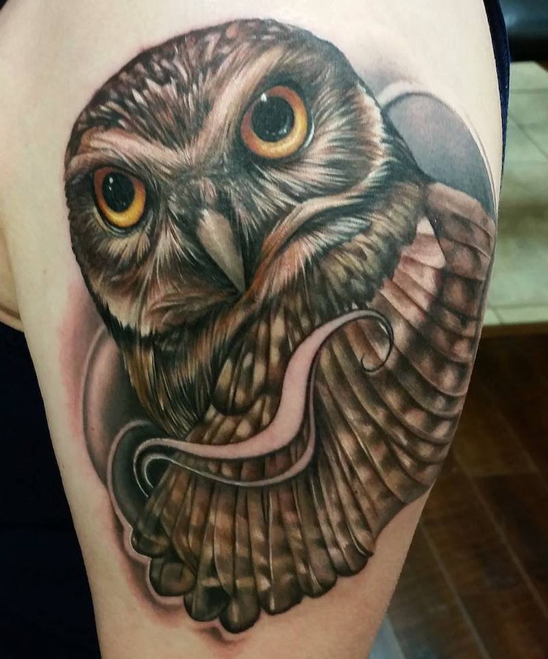 Owl Tattoo by Sarah Miller