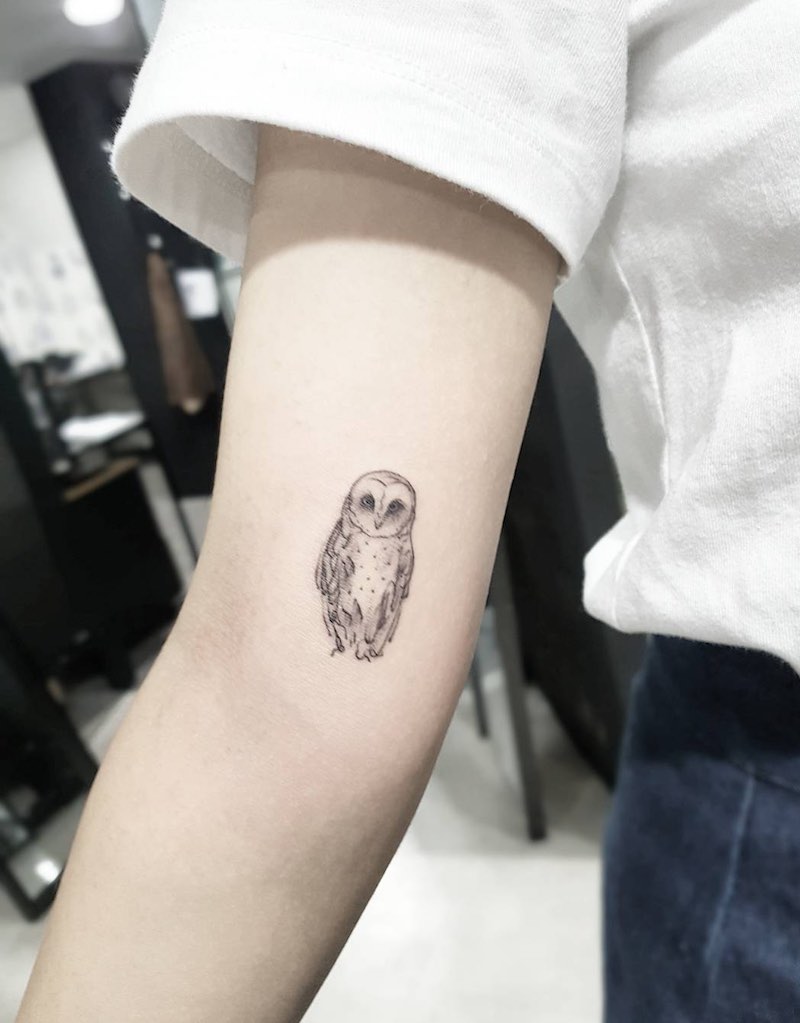 Owl Tattoo by Tattooist Sodam