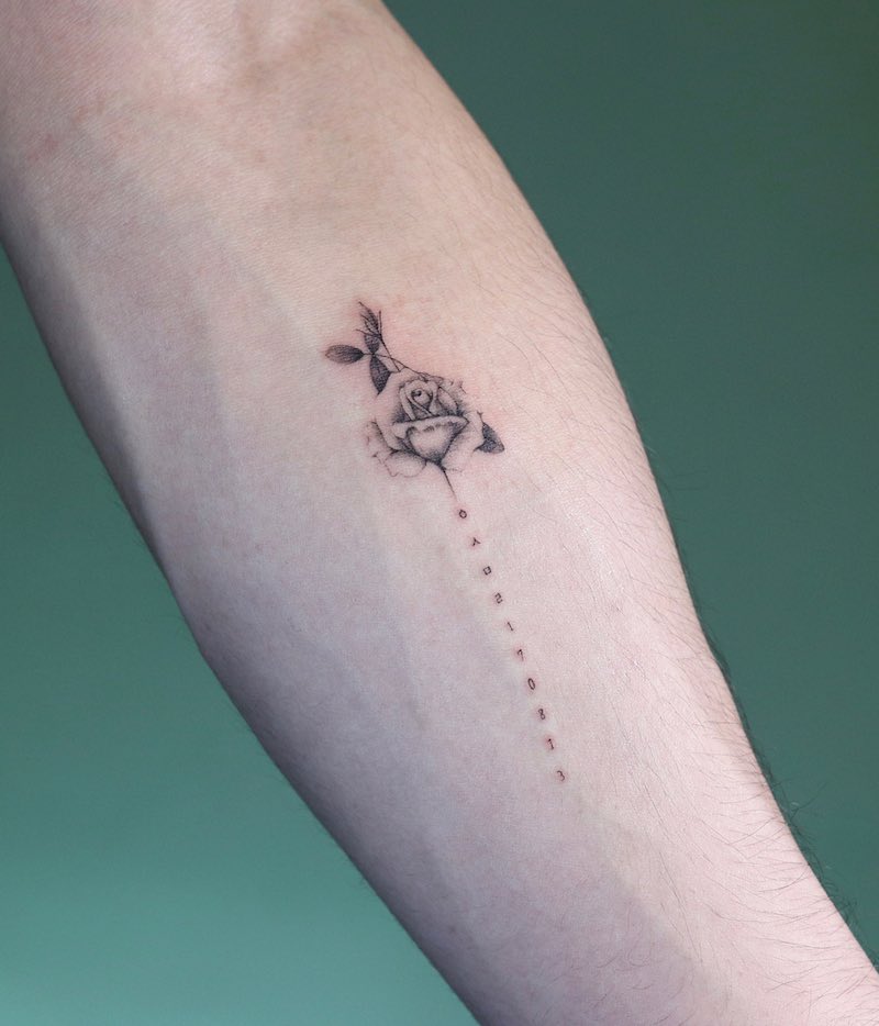 Rose Small Tattoo by Como Tattoo