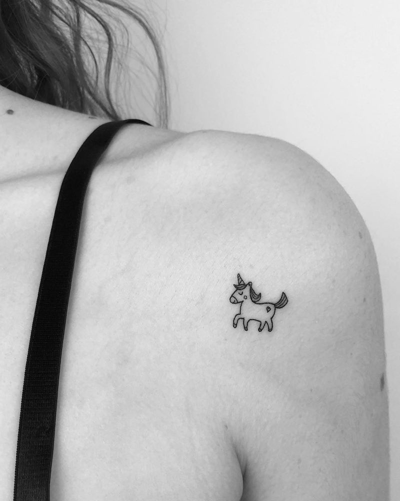Unicorn Small Tattoo by Cagri Durmaz