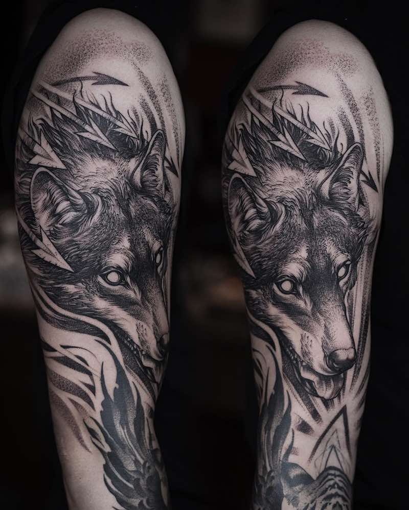 Wolf Tattoo by Daniel Baczewski