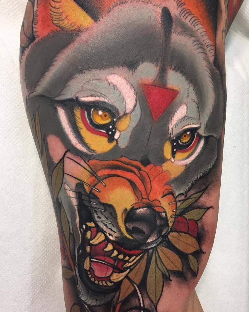 Wolf Tattoo by Daniels Bauti