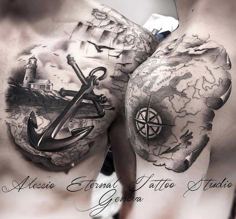 Anchor Tattoo by Alessio Favre