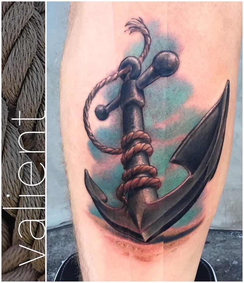 Anchor Tattoo by Damien Valient