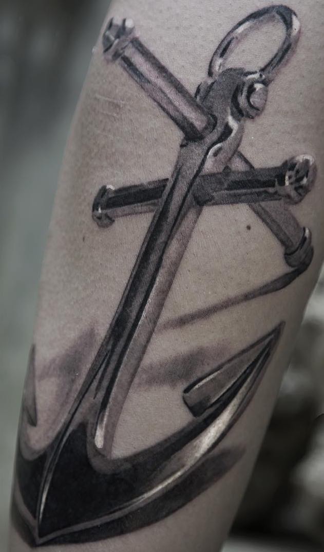 Anchor Tattoo by Konstantin Koveza