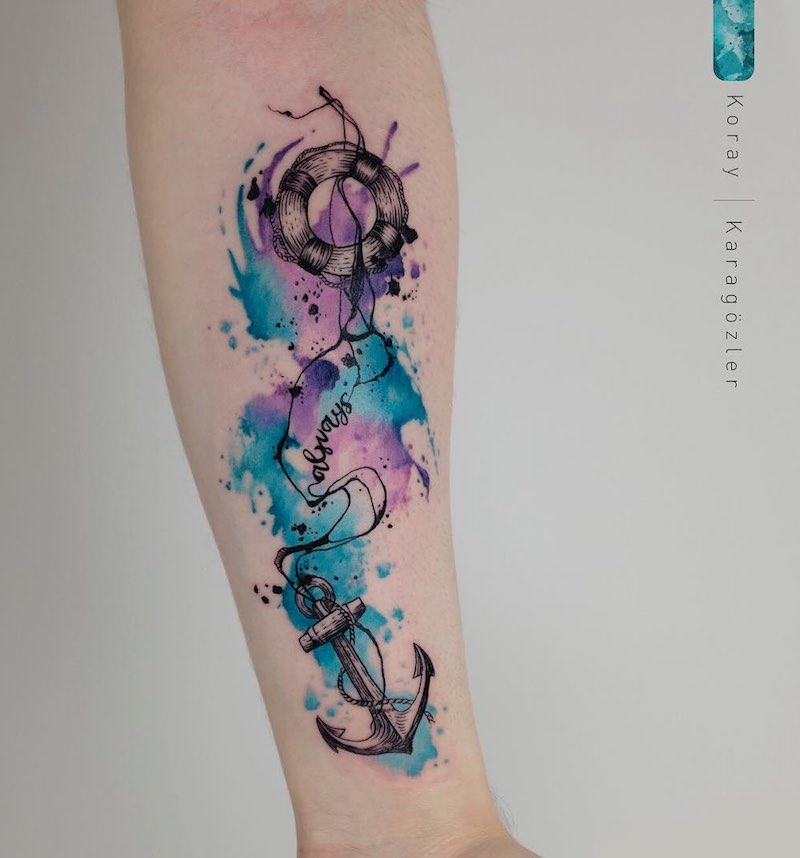 Anchor Tattoo by Koray Karagozler