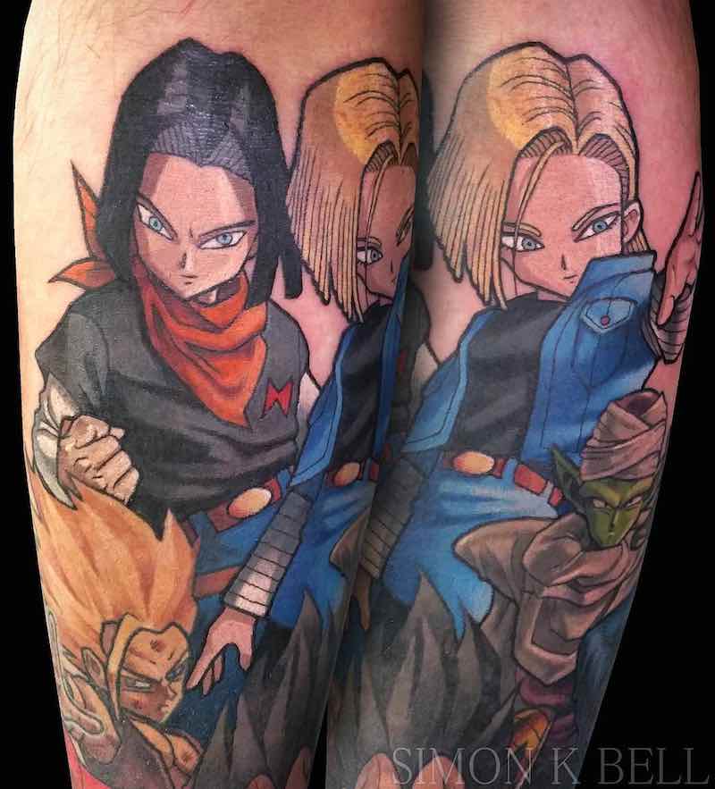 Andriods Dragon Ball Z Tattoo by Simon K Bell
