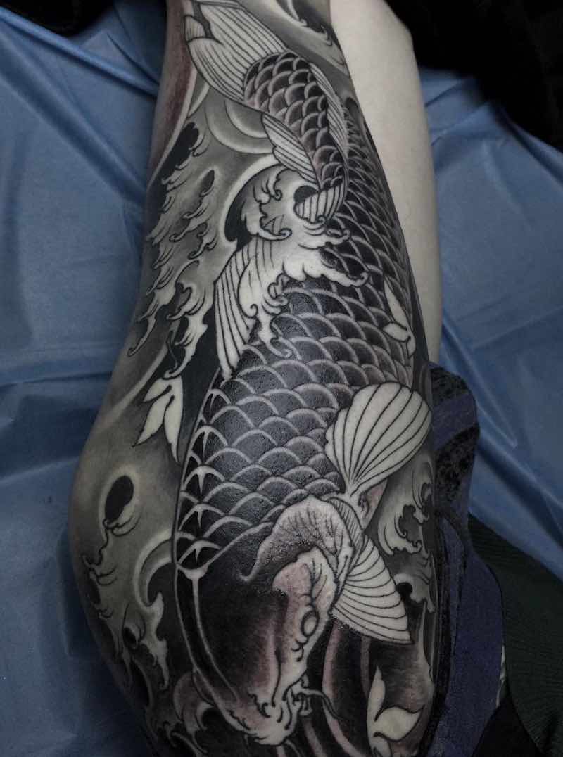 Arm Koi Tattoo by Cuitattoo