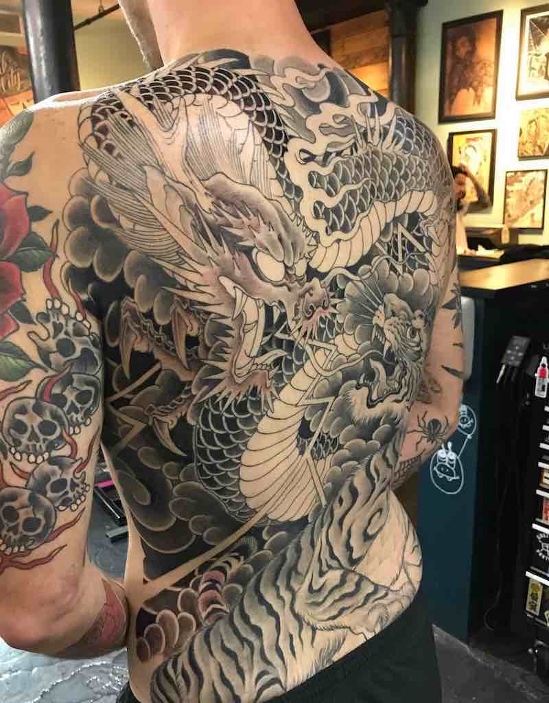 Back Dragon Tattoo by Chris Garver