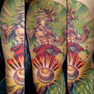 Broly Tattoo by Kegan Hawkins