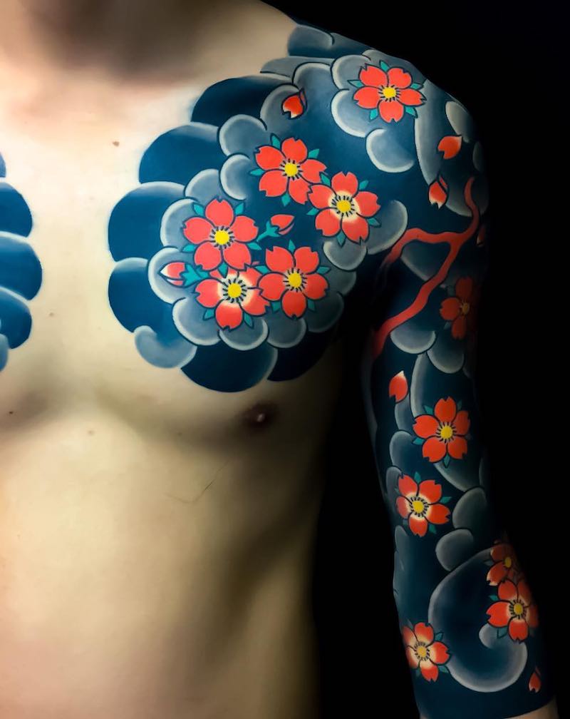 Cherry Blossom Tattoo by Bunshin Horiyen