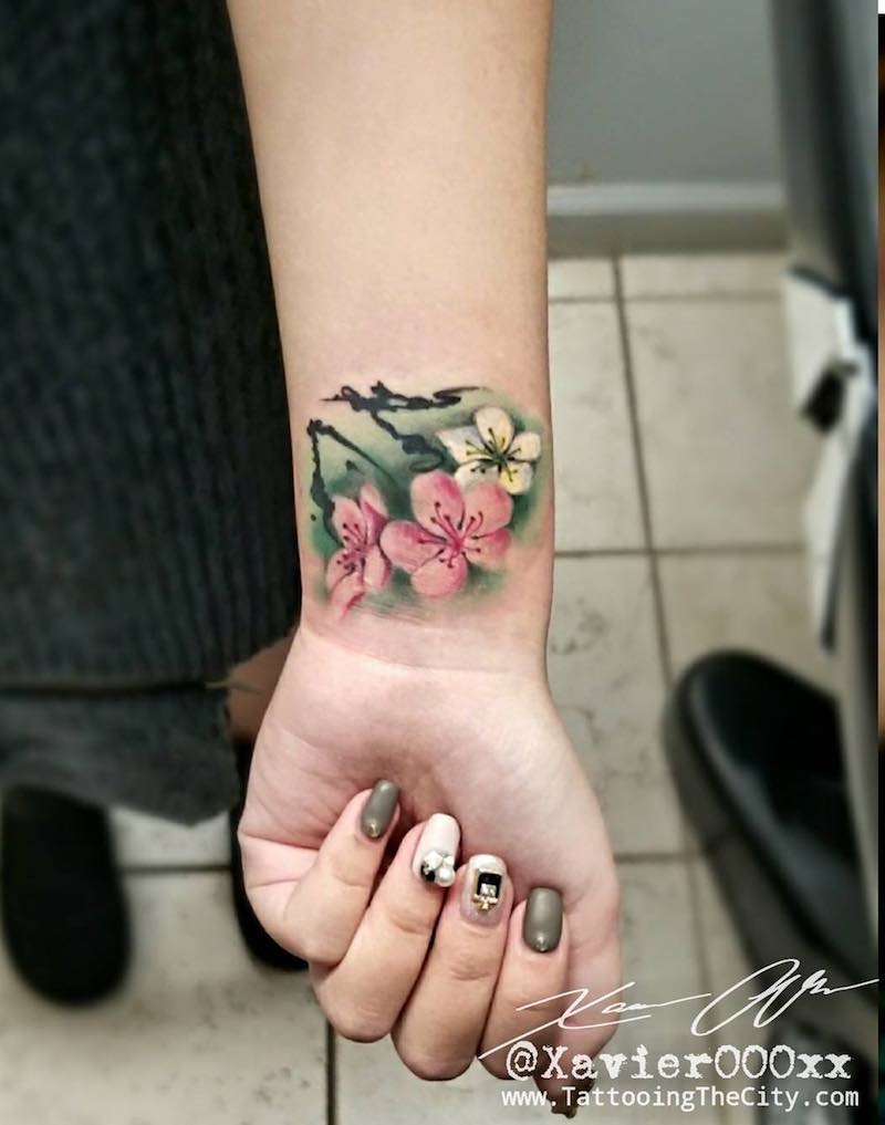 Cherry Blossom Tattoo by Xavier Alvarez