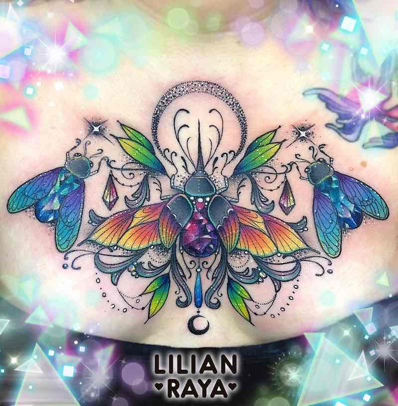Chest Piece Tattoo by Lilian Raya