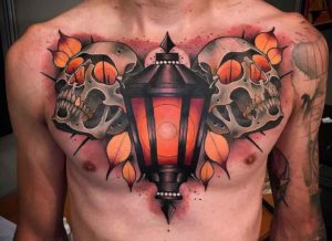 Chest Piece Tattoo by Matt Curzon