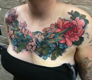 Chest Piece Tattoo by Max Rathbone