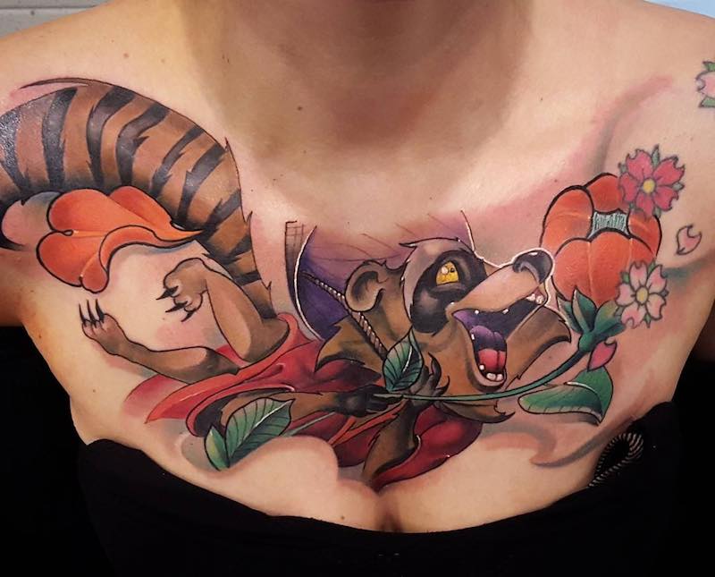 Chest Piece Tattoo by Nicklas Wong-