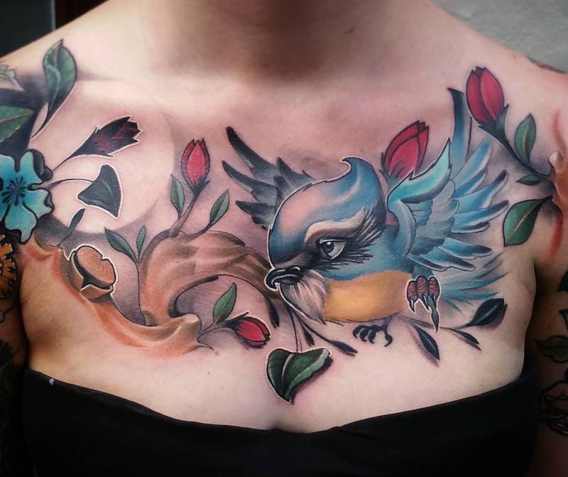 Chest Piece Tattoo by Nicklas Wong
