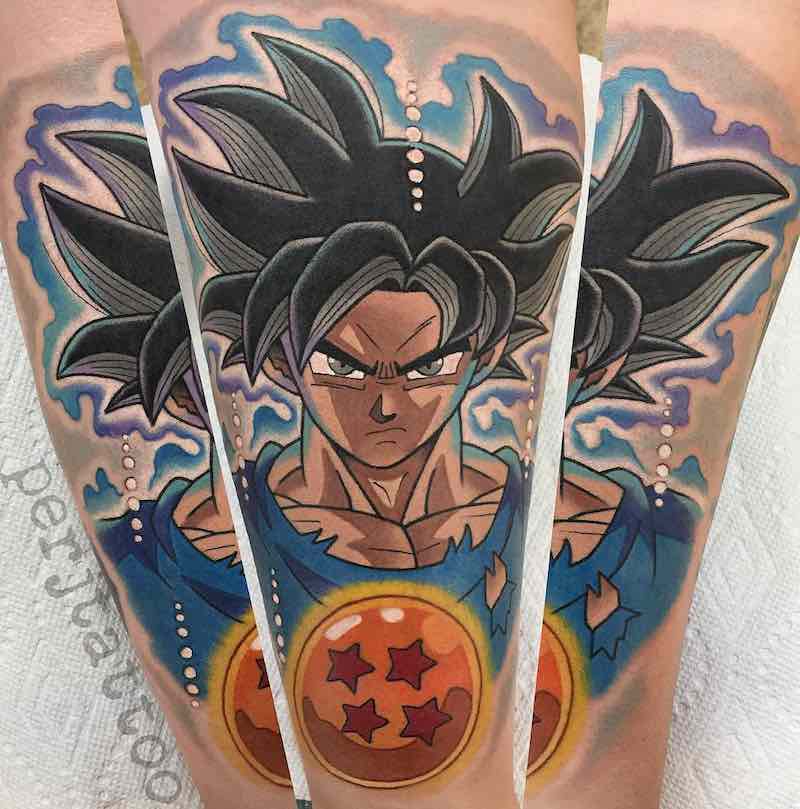 Dragon Ball Z Goku Tattoo by Adam Perjatel