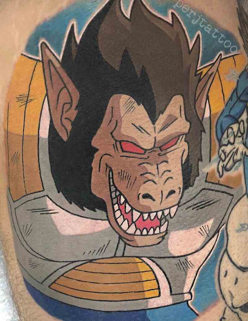 Dragon Ball Z Great Ape Tattoo by Adam Perjatel